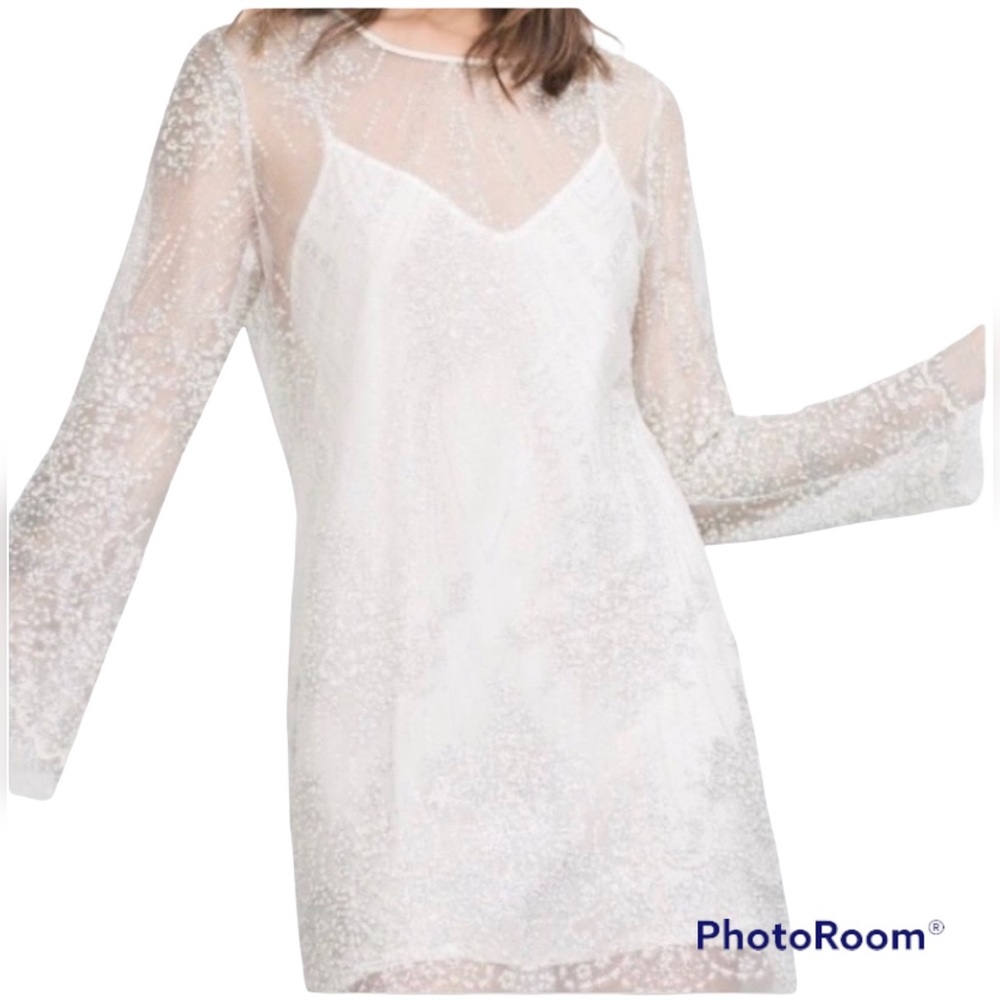 Zara White Dress Size L